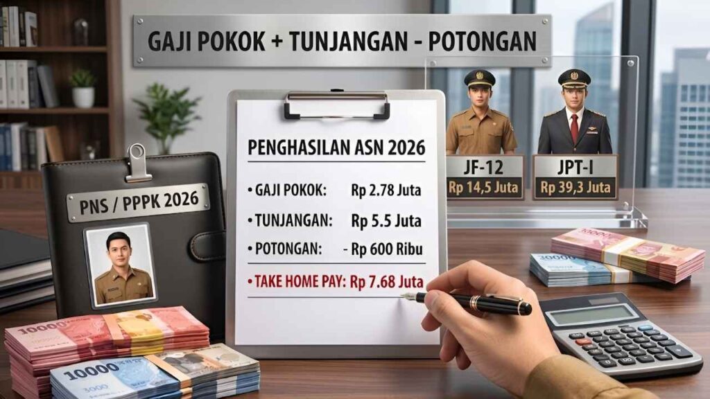 Skema Penghasilan Bersih PNS dan PPPK 2026 Rincian Rumus Komponen dan Kebijakan Single Salary Terbaru