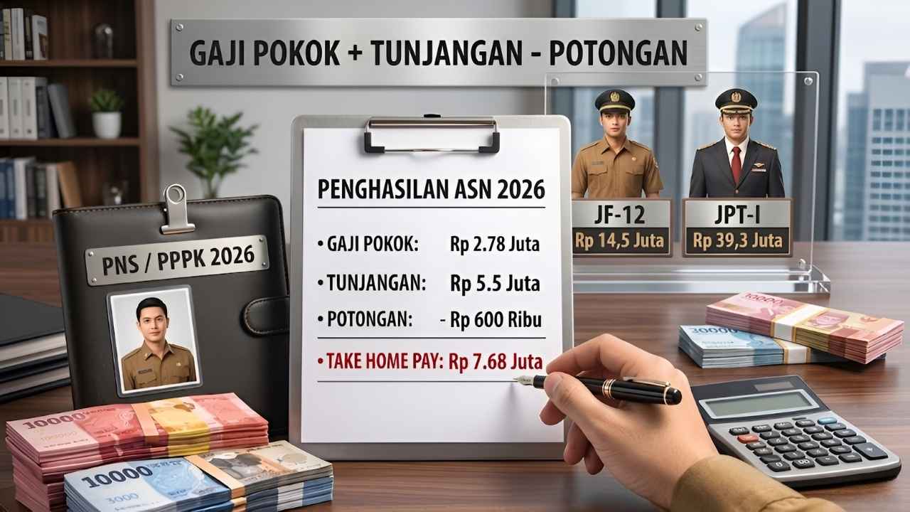 Skema Penghasilan Bersih PNS dan PPPK 2026 Rincian Rumus Komponen dan Kebijakan Single Salary Terbaru